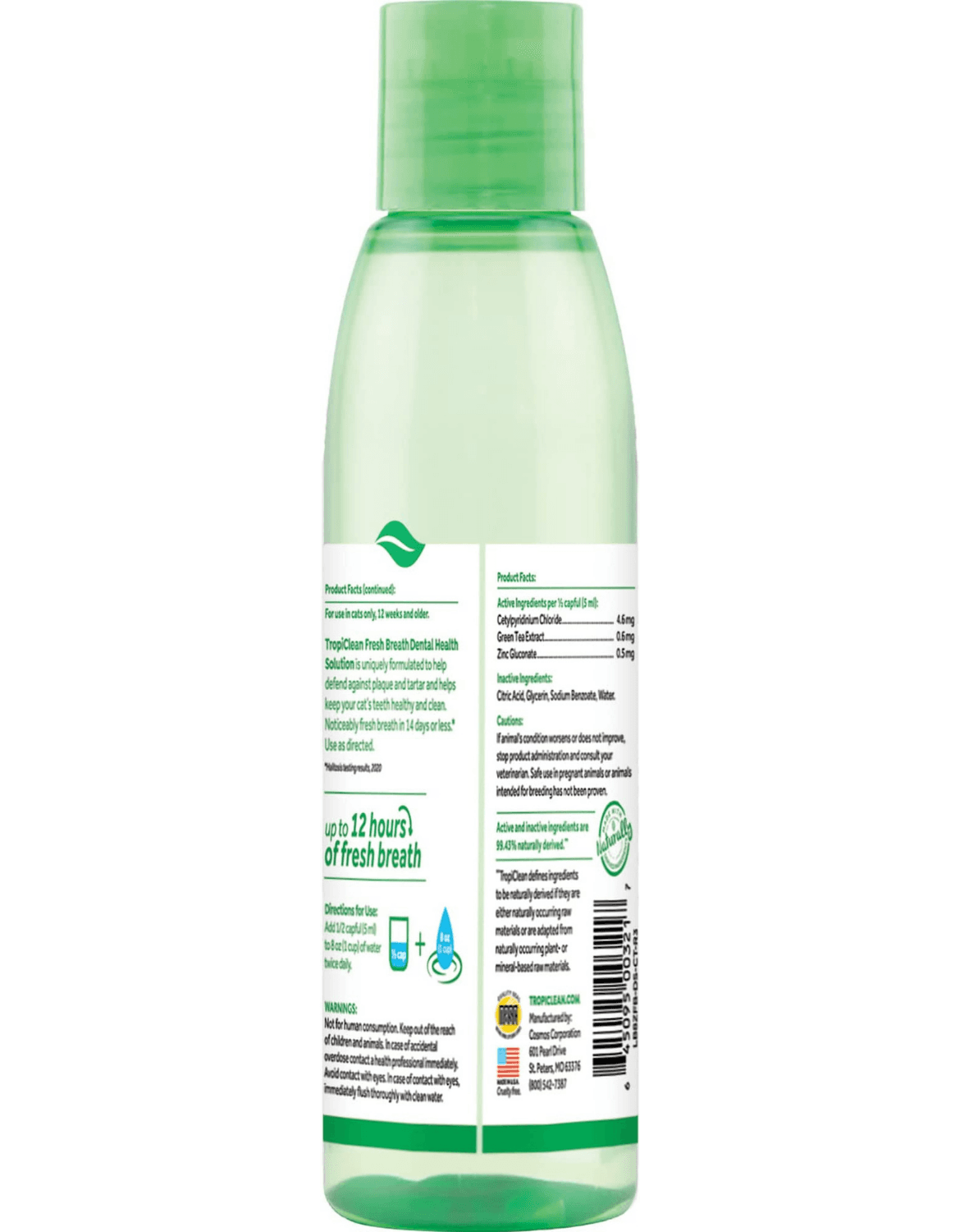 Tropiclean Fresh Breath Cat Dental Health Solution 237ml image 2
