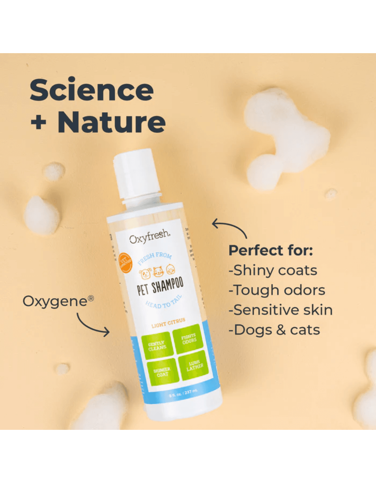 Oxyfresh 743ml (25oz) Advanced Pet Shampoo Sensitive Skin Formula for Dogs & Cats image 3