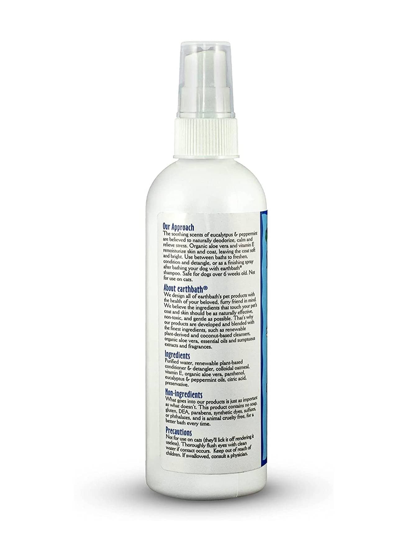 Earthbath 8oz Dog Stress Relief Spritz Eucalyptus & Peppermint for Dogs (237ml) image 2