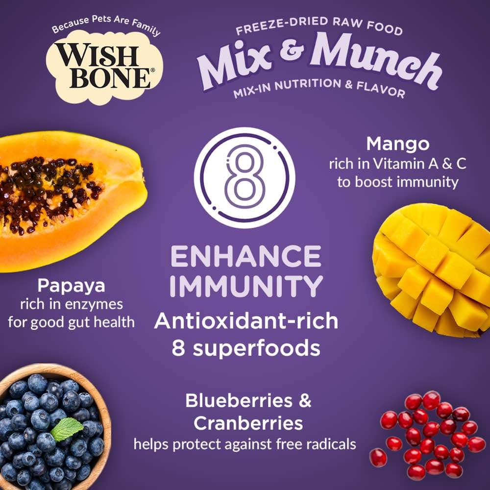 Wishbone Cat 350g Mix & Munch Beef and Ocean Fish Freeze Dried Raw Cat Food image 4