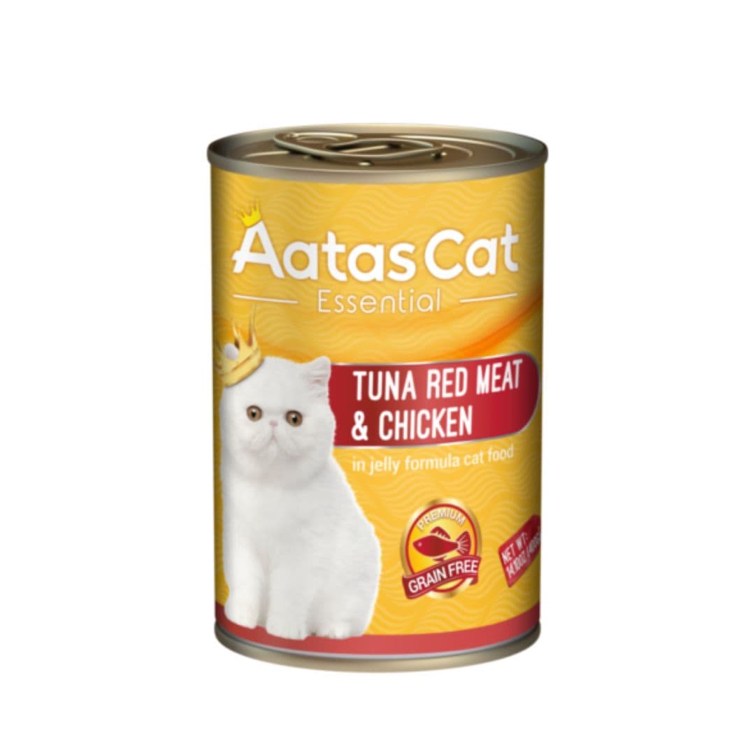 Aatas Cat 400g Essential Tuna Red Meat With Chicken In Jelly Cat Wet Canned Food image 1