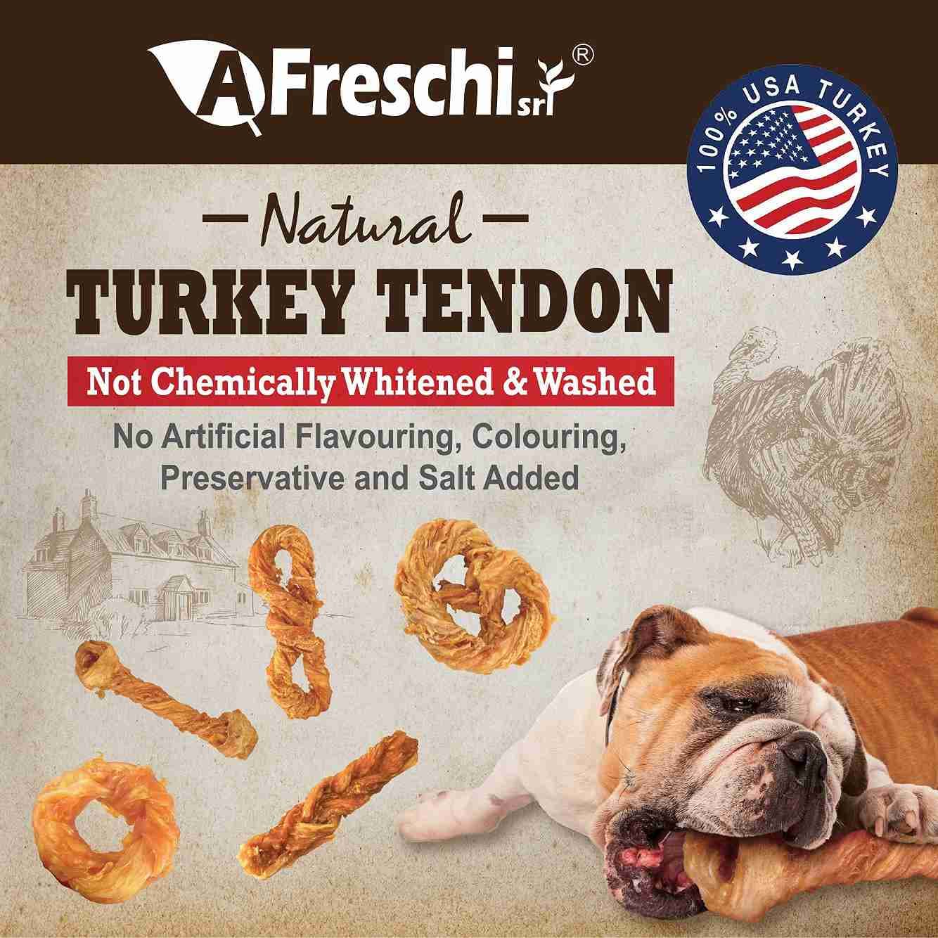 AFreschi Dog 15g Natural Turkey Tendon Bone (S) Dog Treats image 10