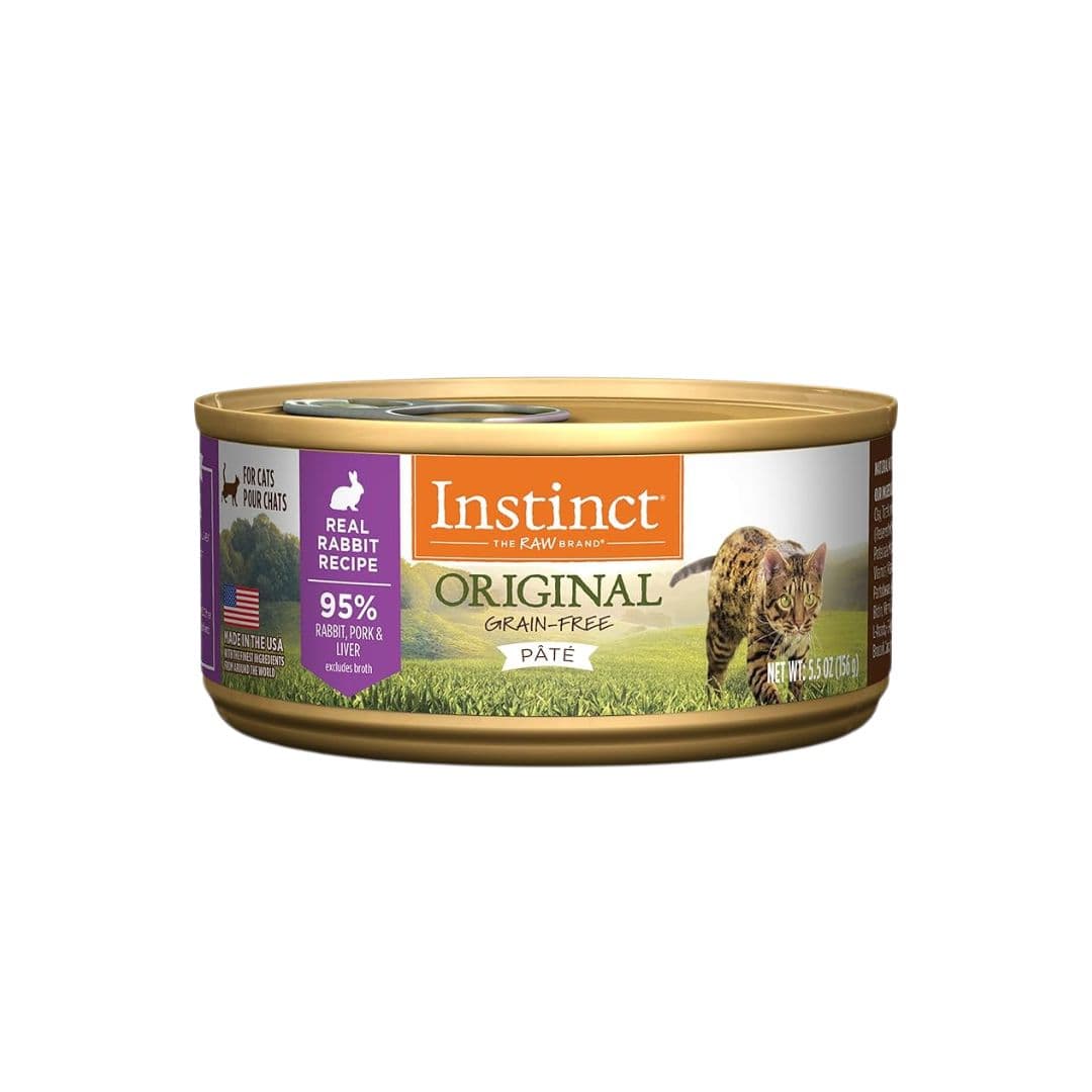 Instinct Original Grain Free Pate Cat 5.5oz Rabbit Recipe Canned Wet Cat Food image 1