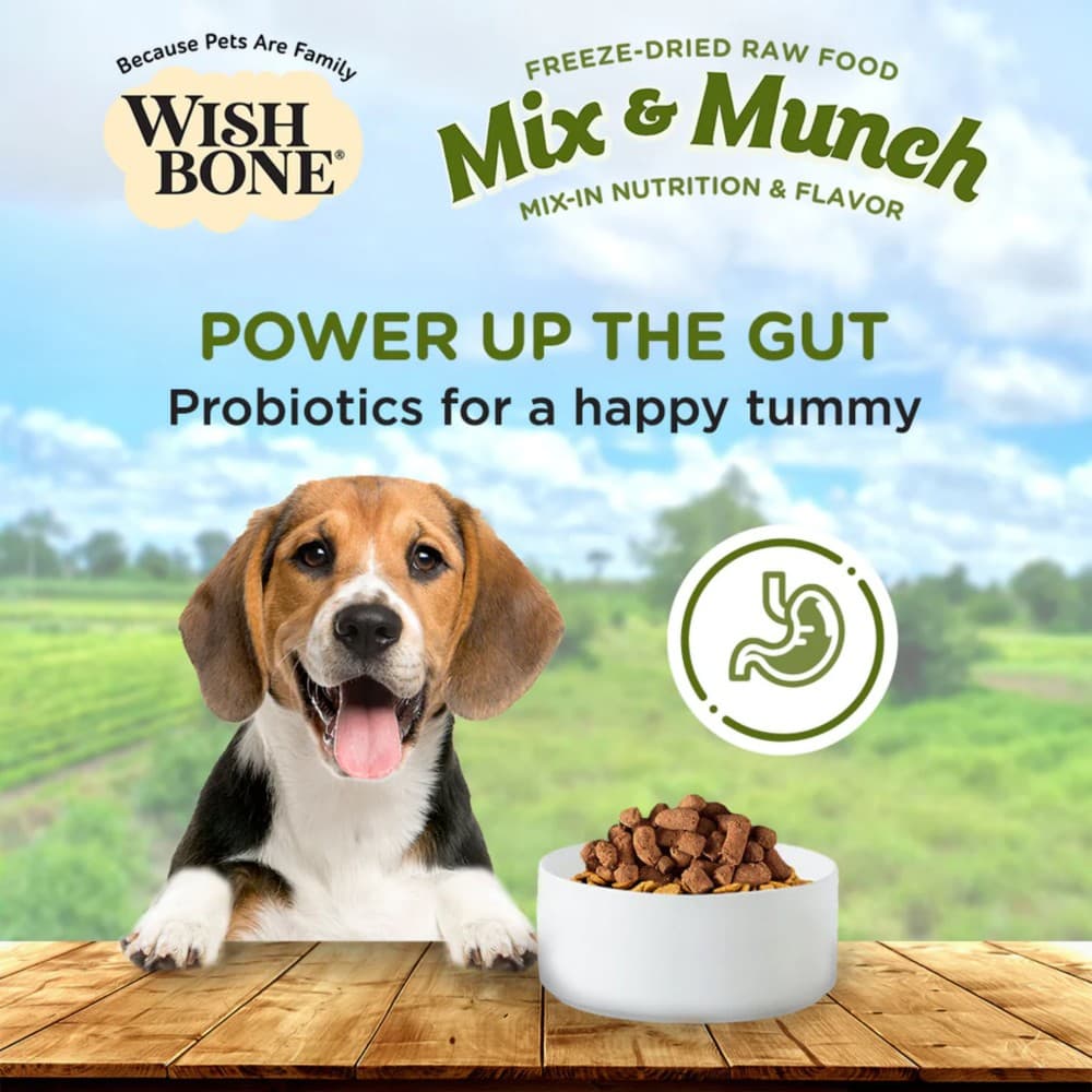 Wishbone Dog 350g Mix & Munch Lamb, Goat & Chicken Grain-Free Freeze-Dried Raw Food Dog Food Topper image 3