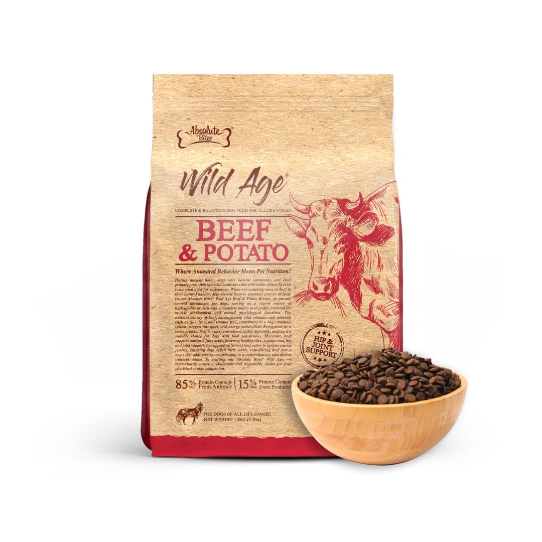 Absolute Bites Dog Wild Age 9.97kg Beef & Potato Dry Dog Food image 4