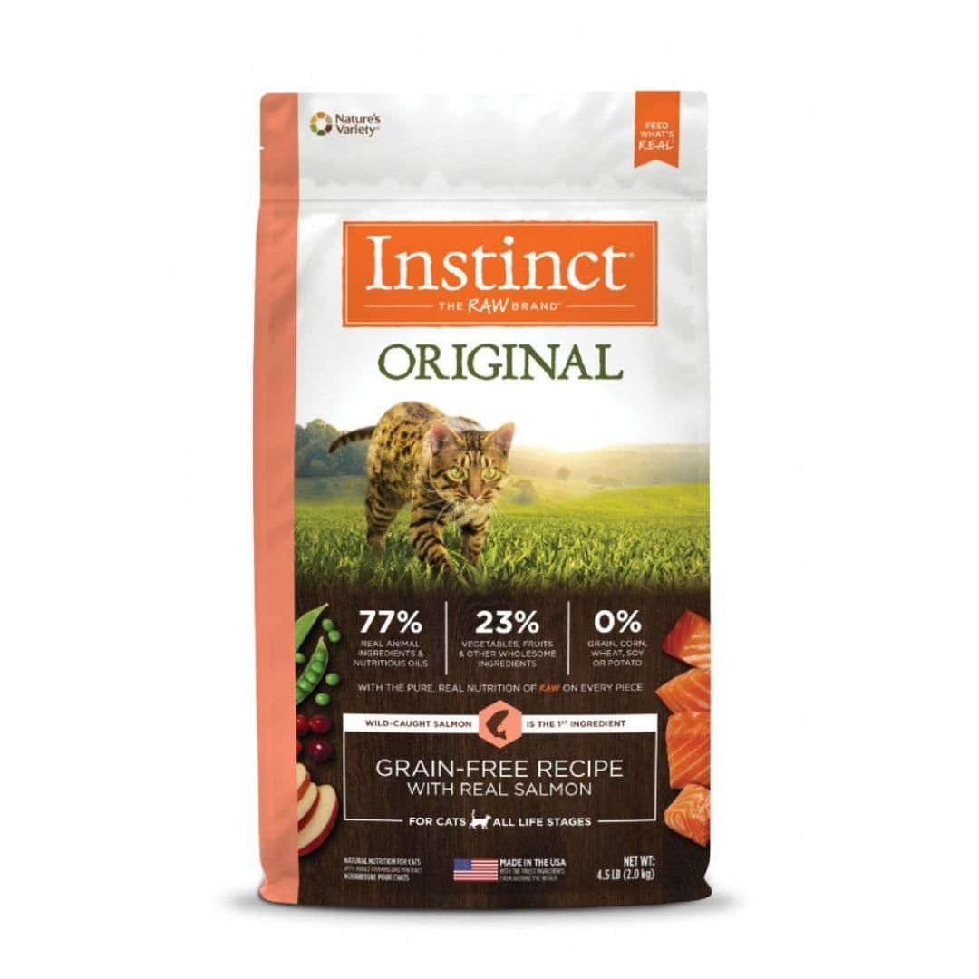 Instinct Original Cat 4.5lb Grain Free Recipe with Real Salmon Dry Cat Food image 1