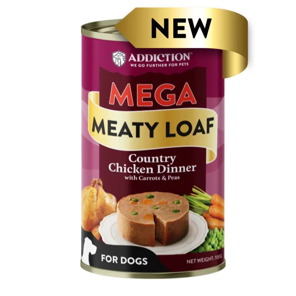 Addiction Dog 700g Mega Country Chicken Dinner Meaty Loaf Wet Canned Dog Food image 1