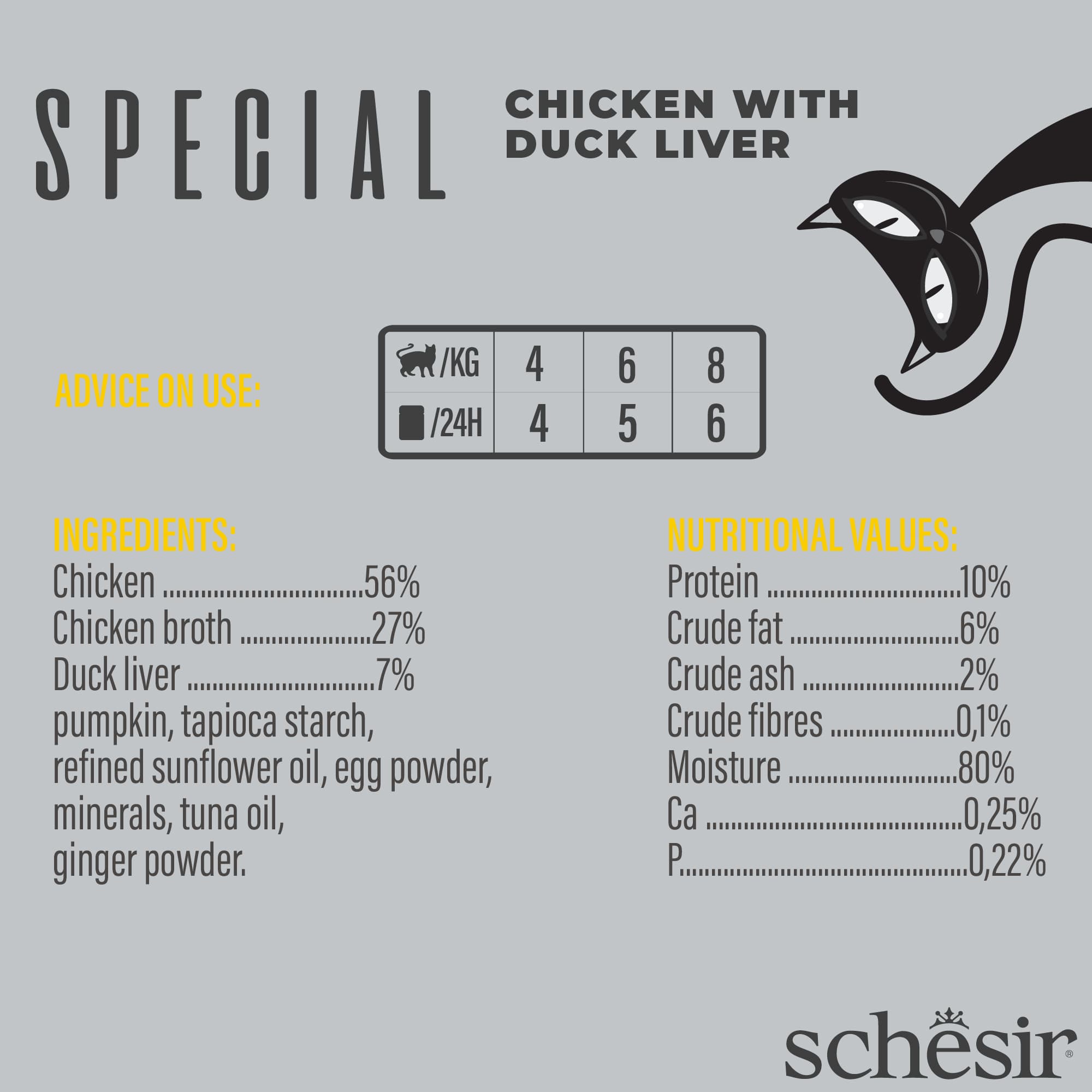 Schesir Cat Special Mousse 70g Exigent Chicken with Duck Liver Pouch Wet Cat Food image 2