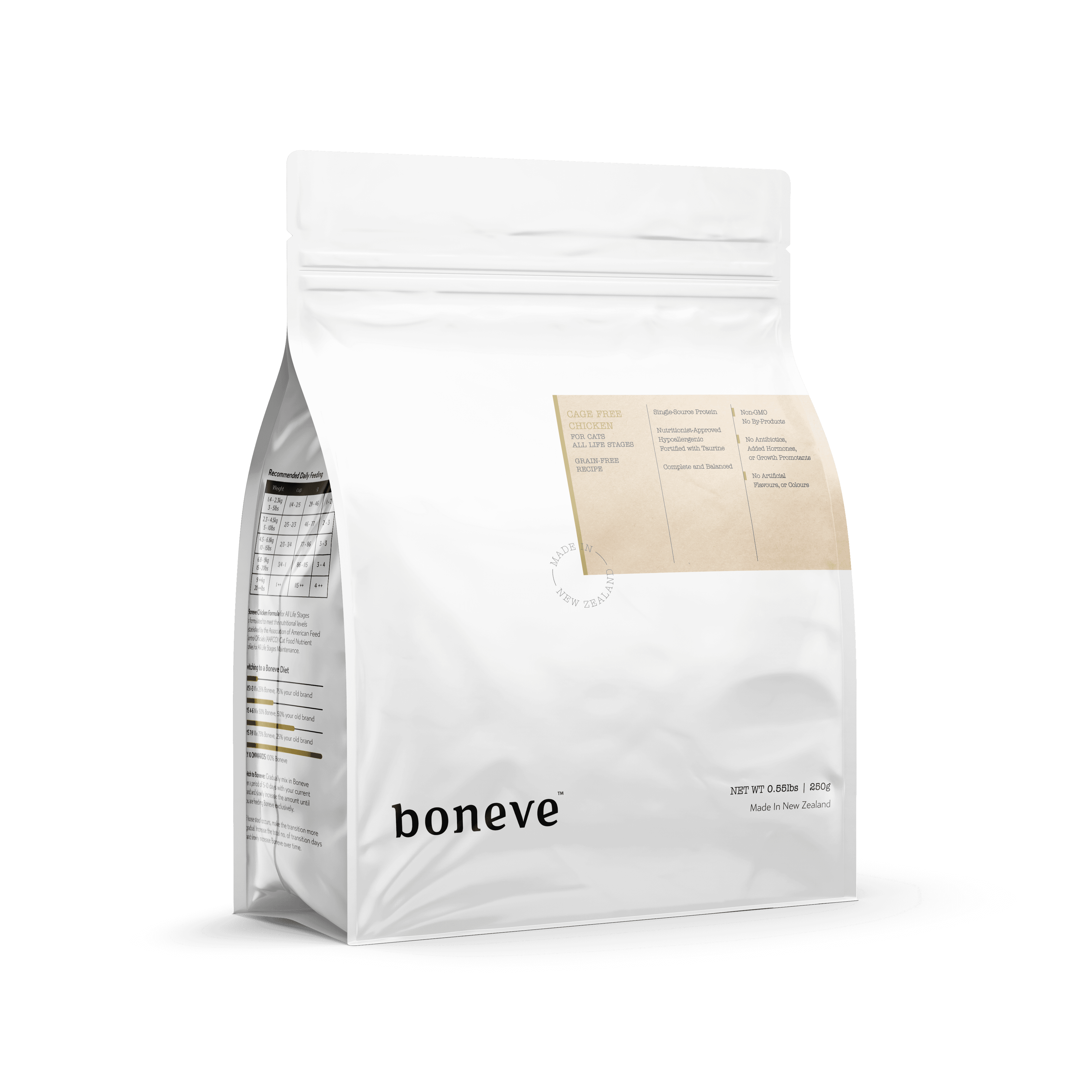Boneve Earthmade Cat 0.55lbs (250g) Cage Free Chicken Grain Free Dry Cat Food image 1