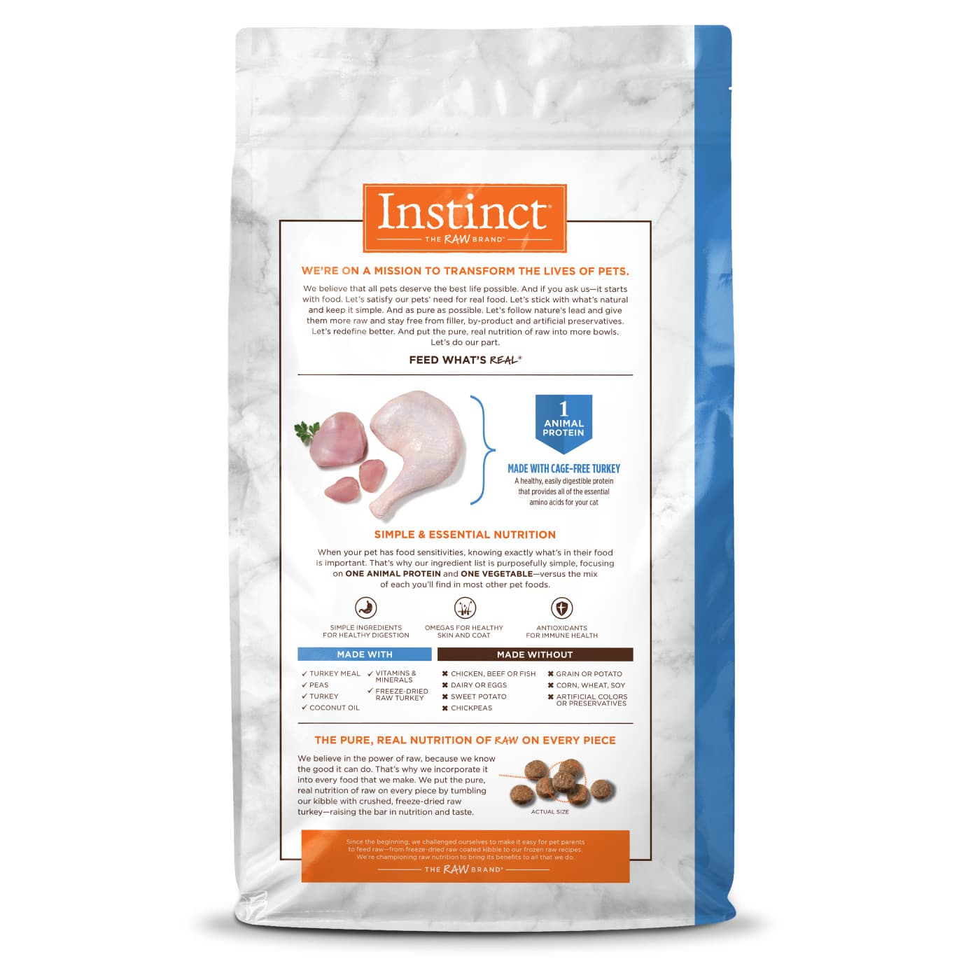 Instinct Limited Ingredient Diet Cat 11lb Grain Free Recipe with Real Turkey Dry Cat Food image 2
