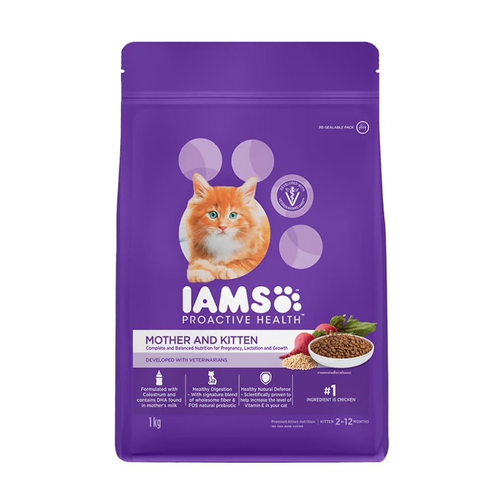 IAMS Cat 1kg Proactive Health Mother & Kitten Dry Cat Food image 1