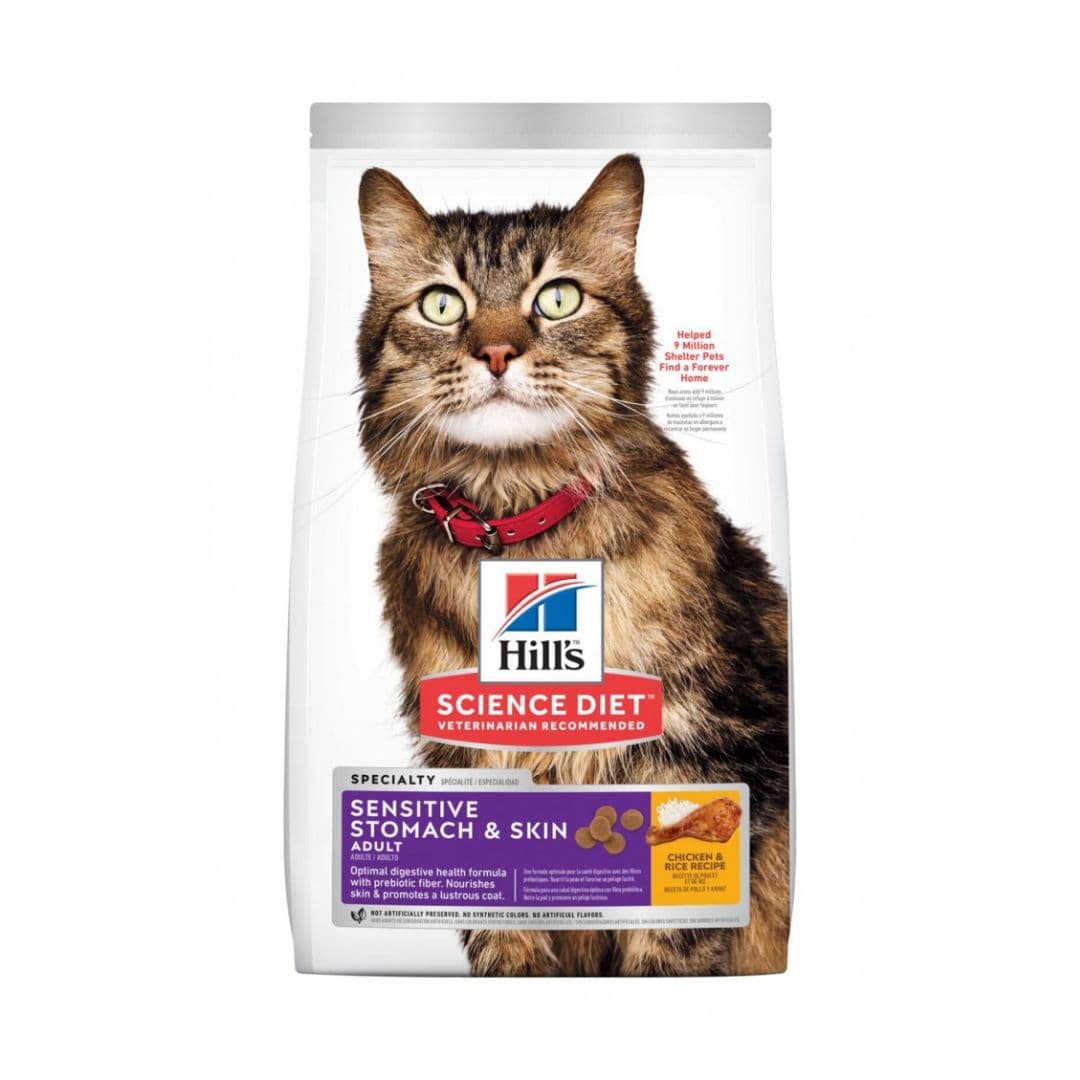 Hill's Science Diet Feline Adult Sensitive Stomach & Skin 1.58kg Dry Cat Food image 1
