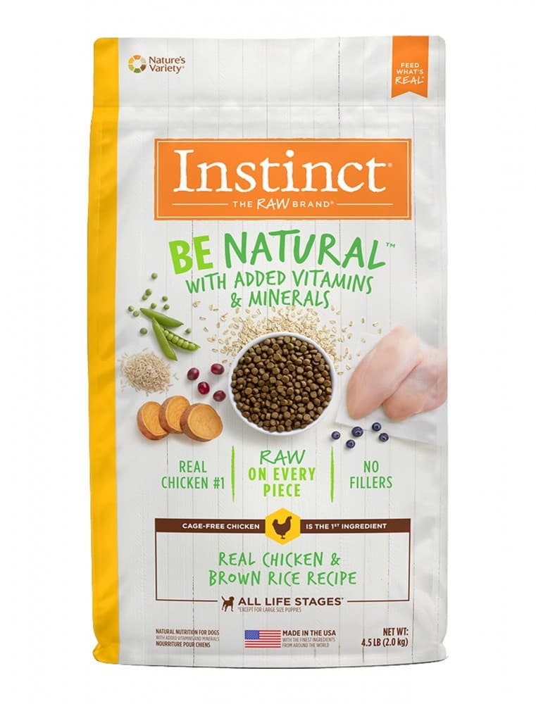 Instinct Be Natural Dog 4.5lb Real Chicken & Brown Rice Recipe Dry Dog Food image 1