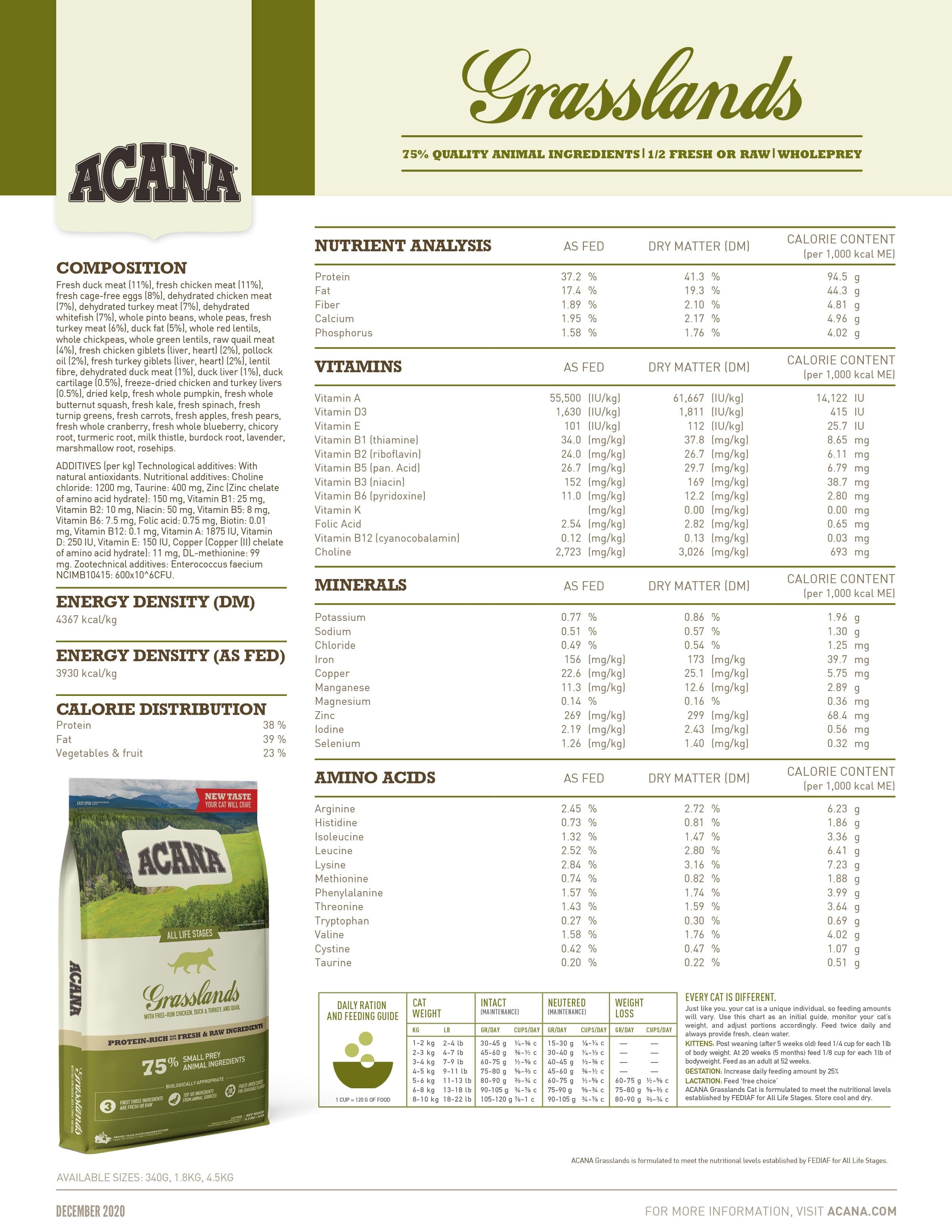 Acana Cat Regionals 340g Grasslands Dry Cat Food image 5