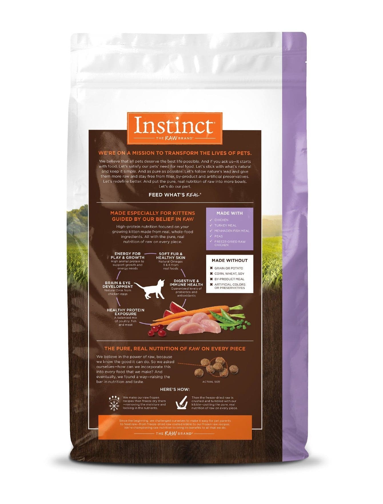 Instinct Original Kitten 4.5lb Grain Free Recipe with Real Chicken Dry Cat Food image 2