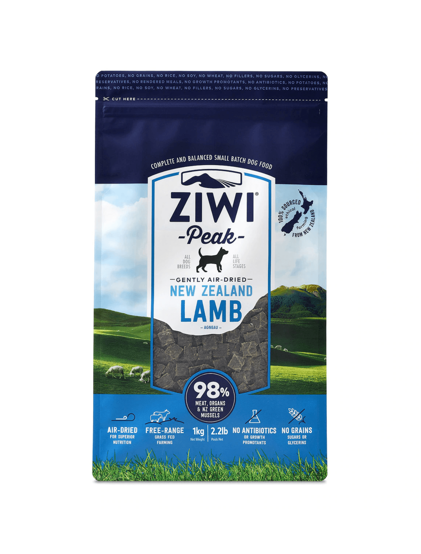 Ziwipeak Dog Original Series 1kg Lamb Air Dried Dry Dog Food image 1