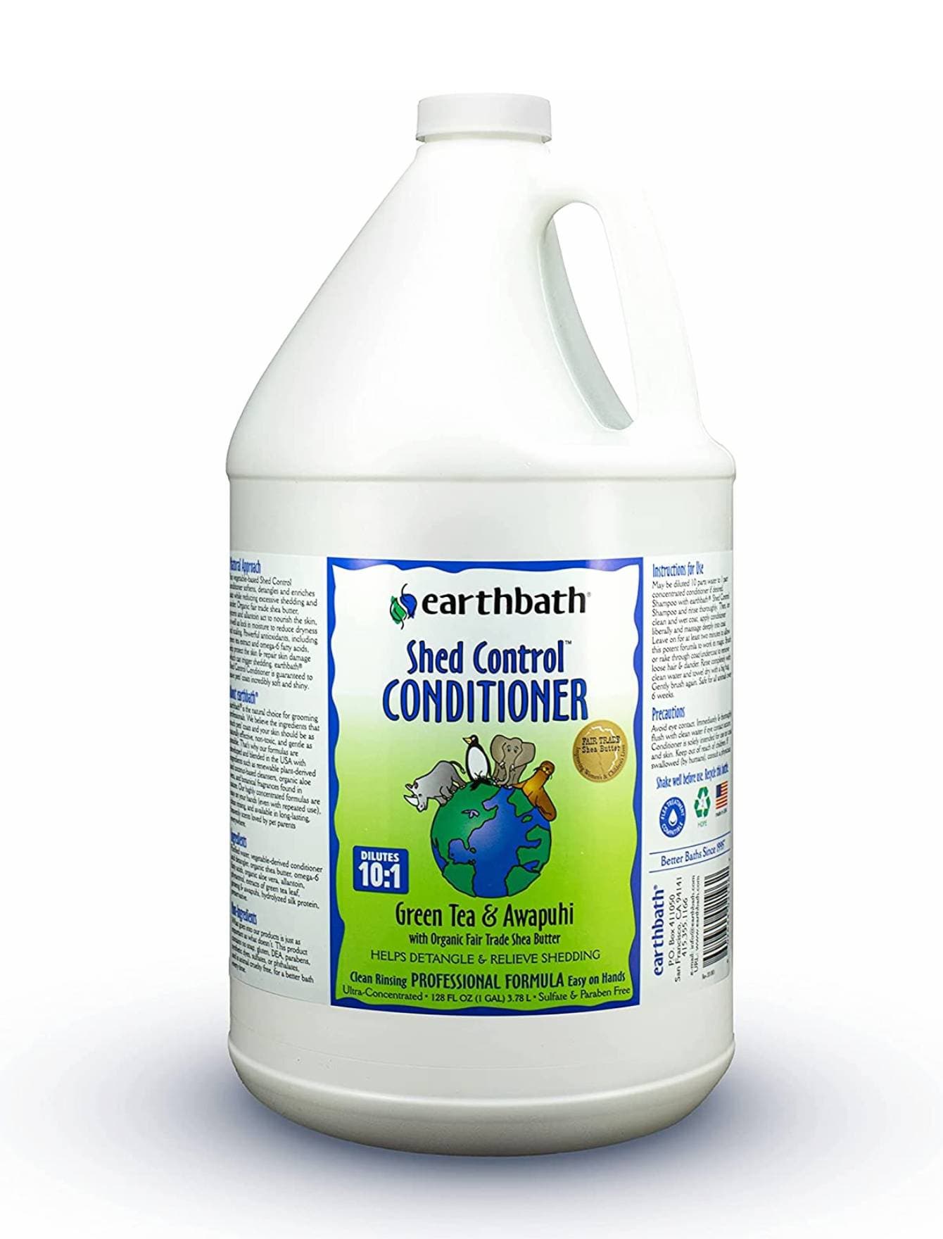 Earthbath 16oz Shed Control Green Tea & Awapuhi Pet Conditioner (472ml) image 2