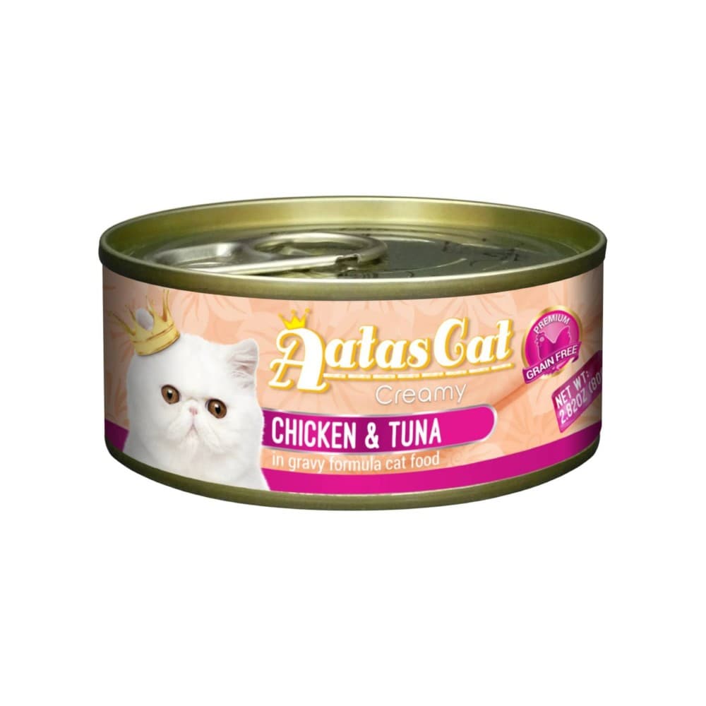 Aatas Cat 80g Creamy Chicken & Tuna In Gravy Cat Wet Canned Food image 1