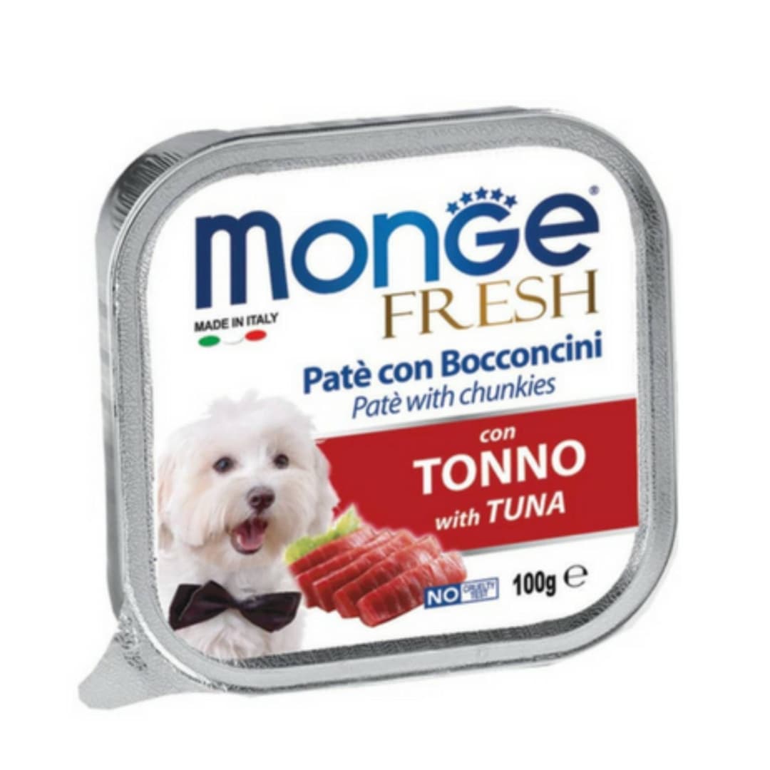 Monge Dog Fresh Pate 100g Tuna Wet Dog Food image 1