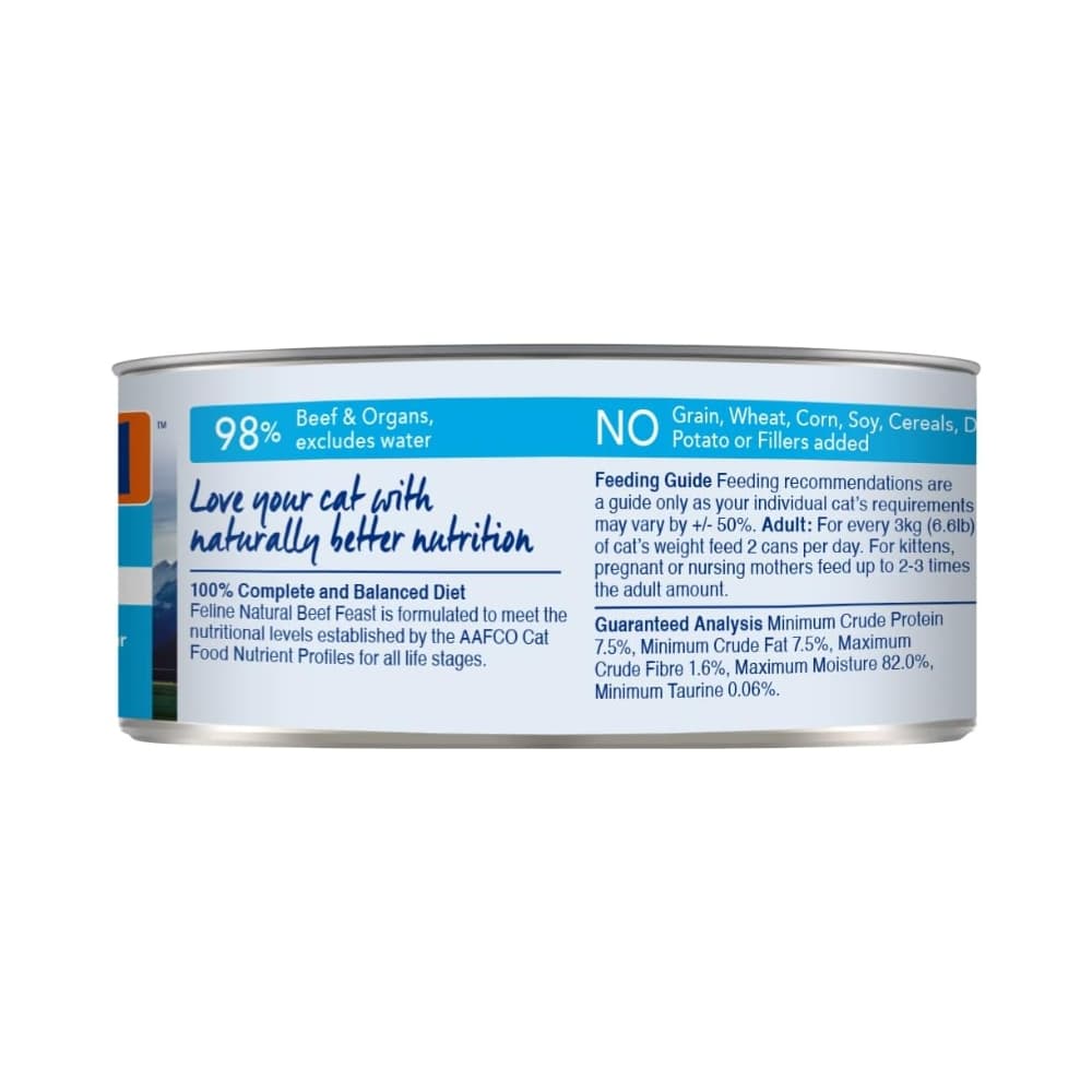 Feline Natural Cat 85g Beef Feast Canned Wet Cat Food image 2