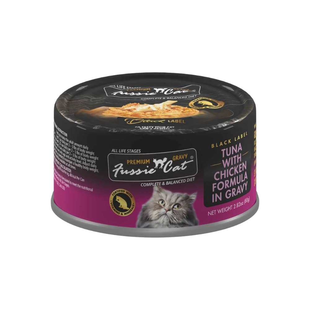 Fussie Cat Premium Gravy 80g Tuna with Chicken Wet Cat Food image 1