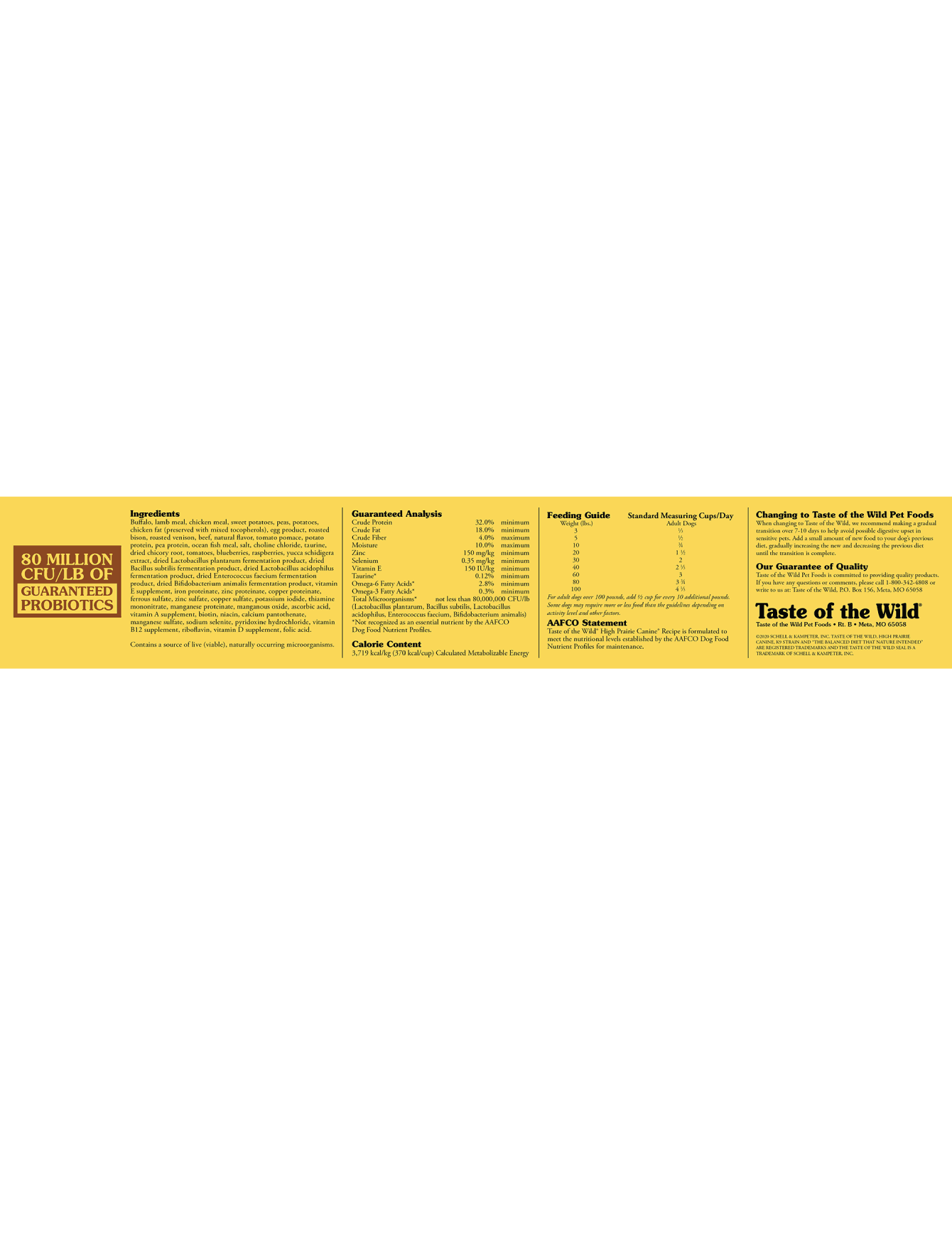Taste of the Wild Dog 12.2kg High Prairie Recipe with Roasted Bison & Roasted Venison Canine Dry Dog Food image 4