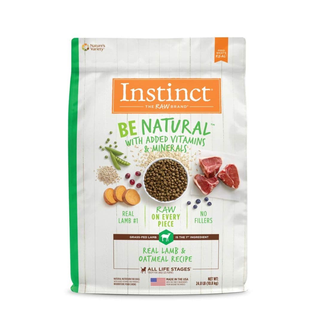 Instinct Be Natural Dog 24lb Real Lamb & Oatmeal Recipe Dry Dog Food image 1