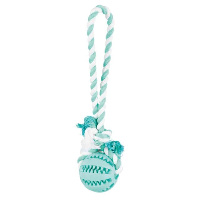 TRIXIE DENTA FUN PLAYING ROPE WITH BALL image 1