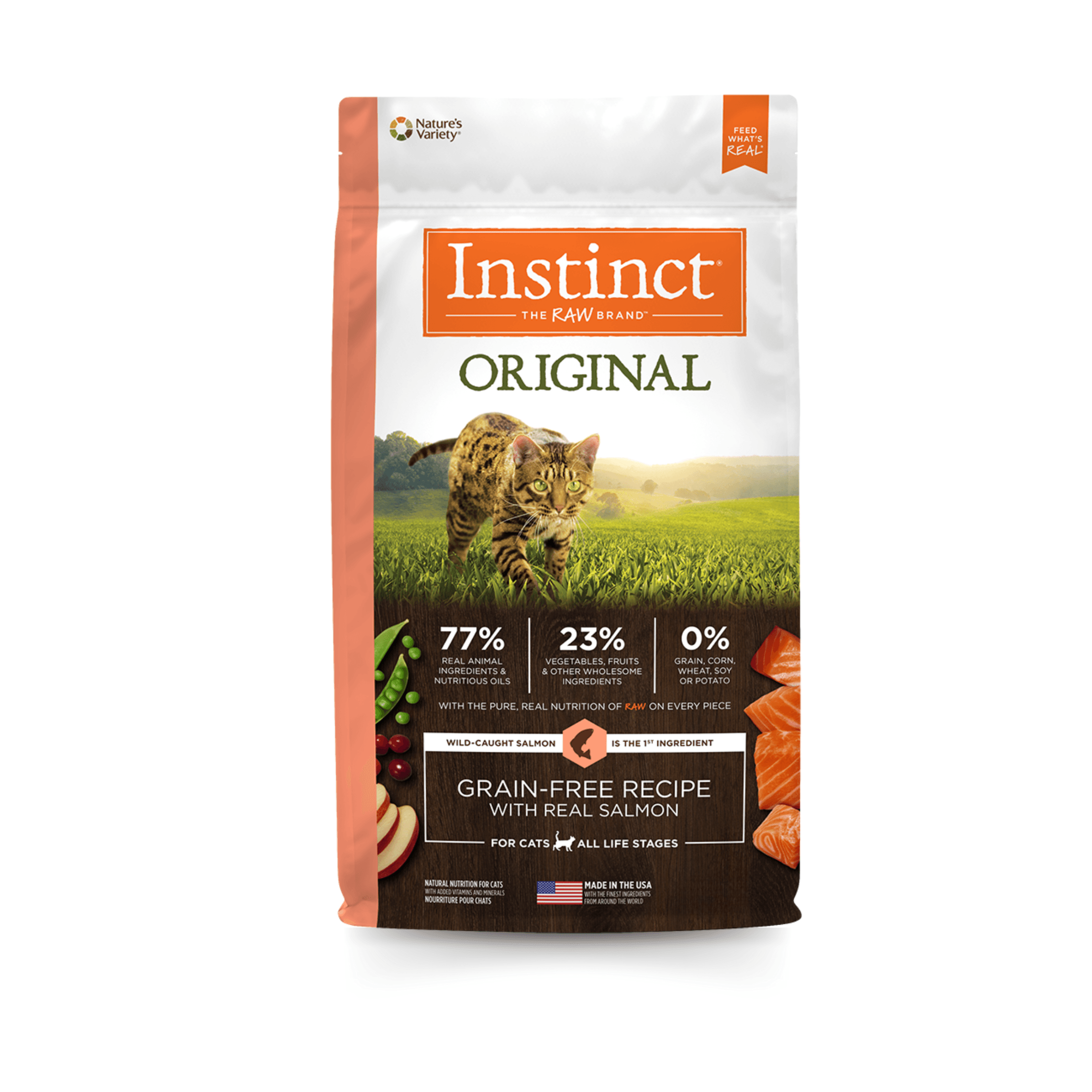 Instinct Original Cat 1lb Grain Free Recipe with Real Salmon Dry Cat Food image 1