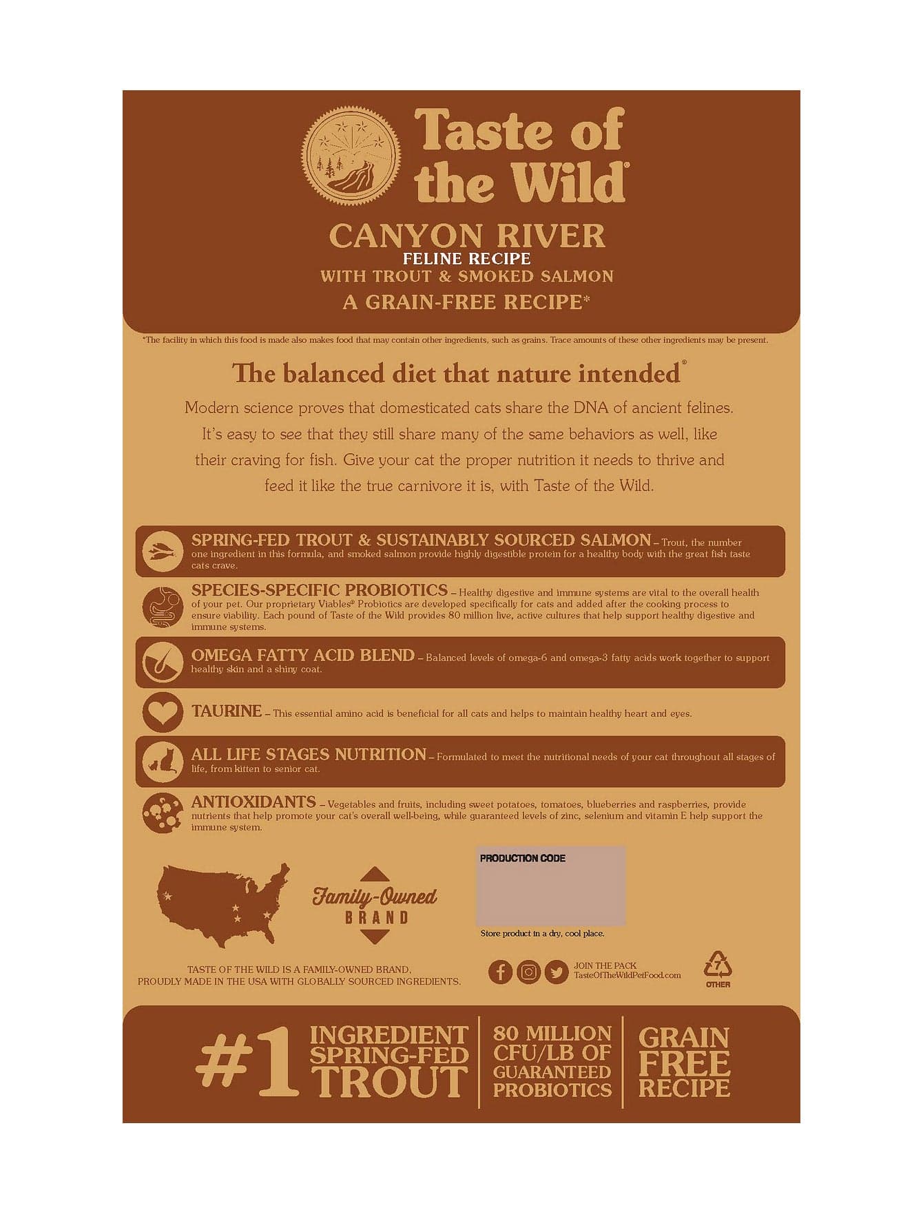 Taste of the Wild Cat 6.6kg Canyon River Feline Dry Cat Food image 2