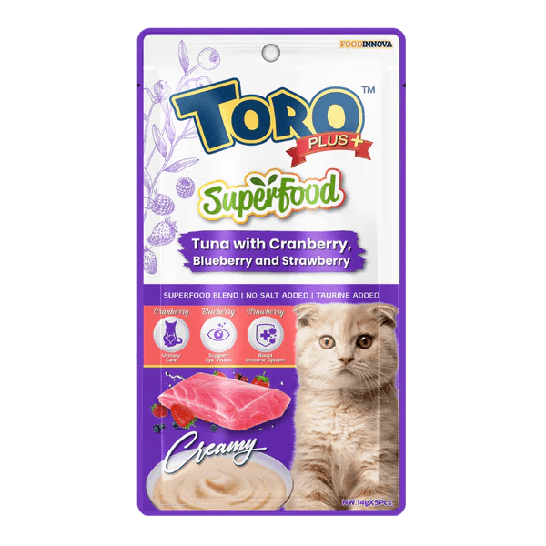 Toro Plus Cat 75g Superfood Tuna with Cranberry, Blueberry and Strawberry Cat Treat image 1