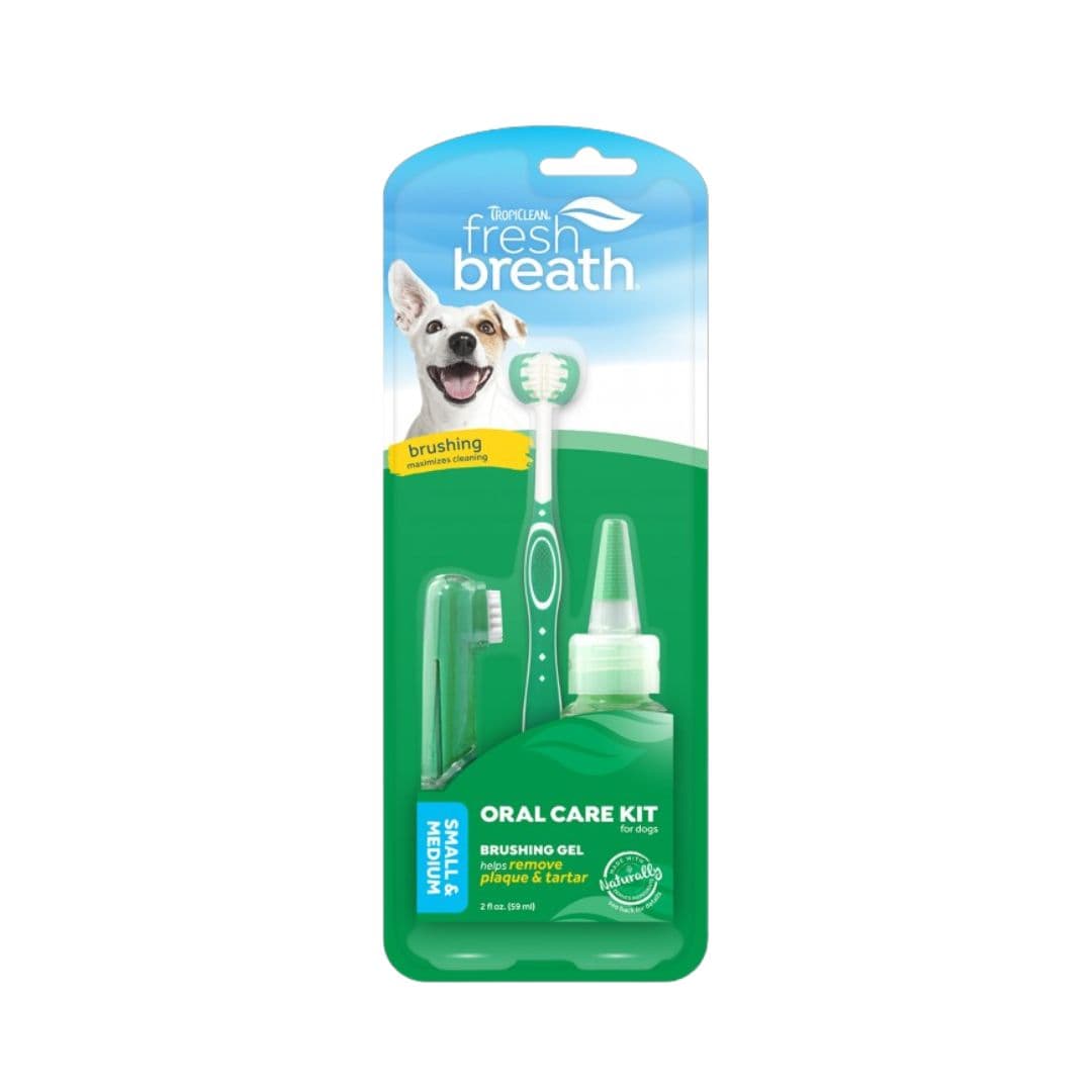 Tropiclean Fresh Breath Small & Medium Dog Oral Care Kit 59ml image 1