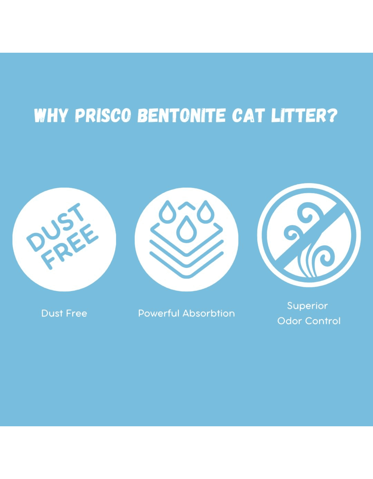 Prisco Bentonite Cat Litter 10L Baby Powder image 3