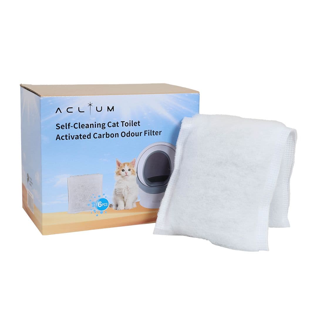 Aclium Activated Carbon Odor Filter for Self-Cleaning Cat Toilet CTR-01B (6 pieces) image 1