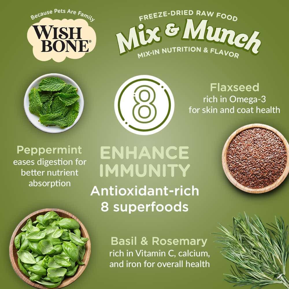 Wishbone Cat 350g Mix & Munch Lamb Goat and Chicken Freeze Dried Raw Cat Food image 5