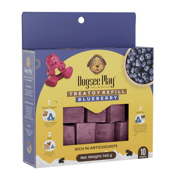 Dogsee Play Dog 140g Treatoy Blueberry Refill Pack image 1