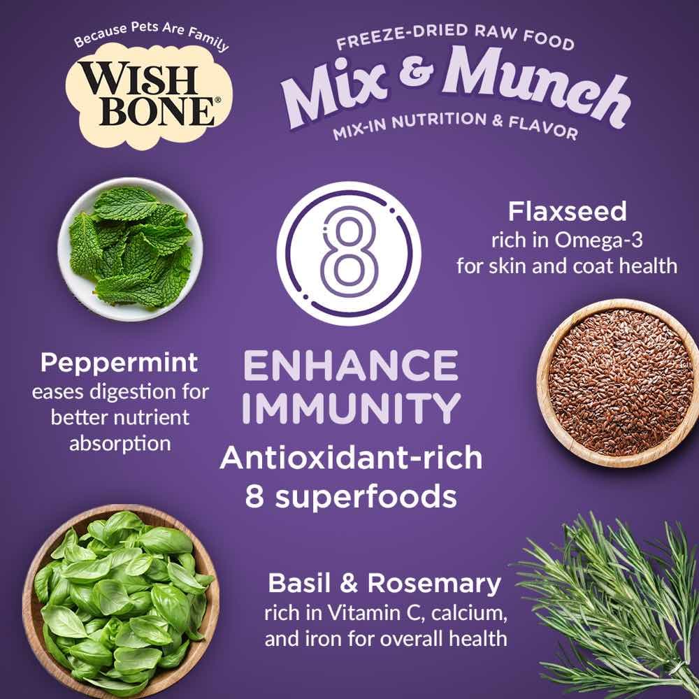 Wishbone Cat 350g Mix & Munch Beef and Ocean Fish Freeze Dried Raw Cat Food image 5