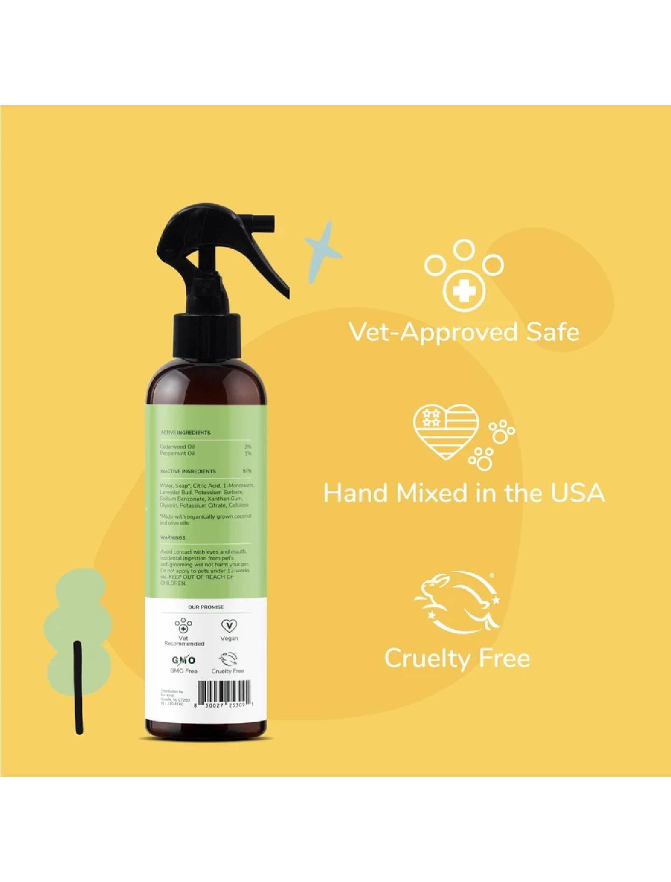 Kin+Kind 354ml Flea & Tick Lavender Spray for Dogs image 3