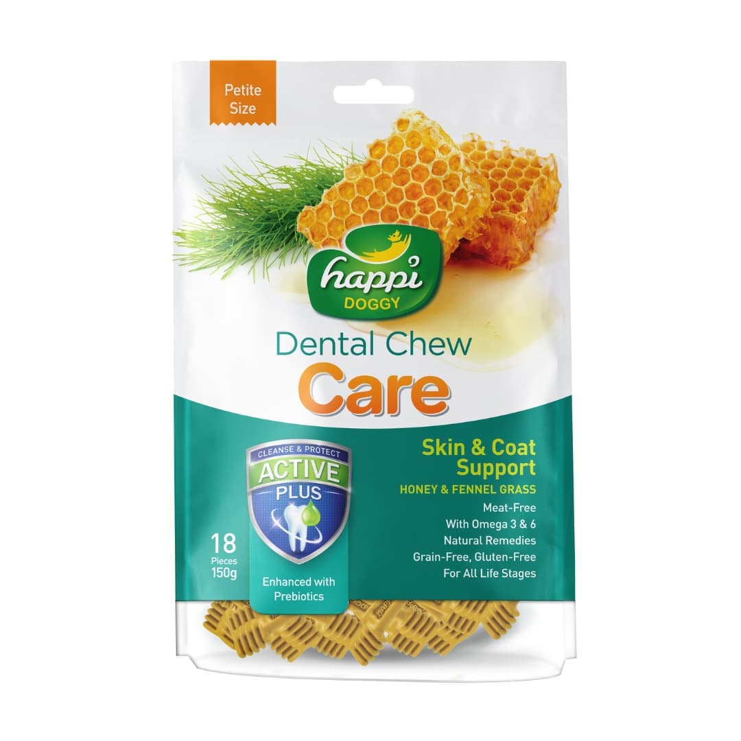 Happi Doggy Dental Chew Care 150g Petite 2.5" Honey & Fennel Grass Dog Treat image 1