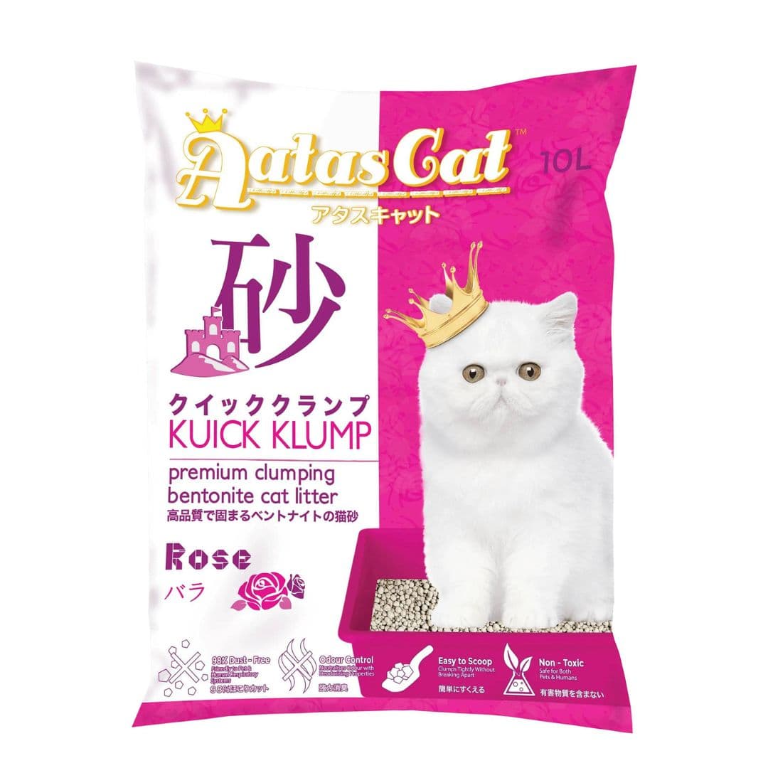 Aatas Cat Kuick Klump 10L Rose Bentonite Cat Litter image 1