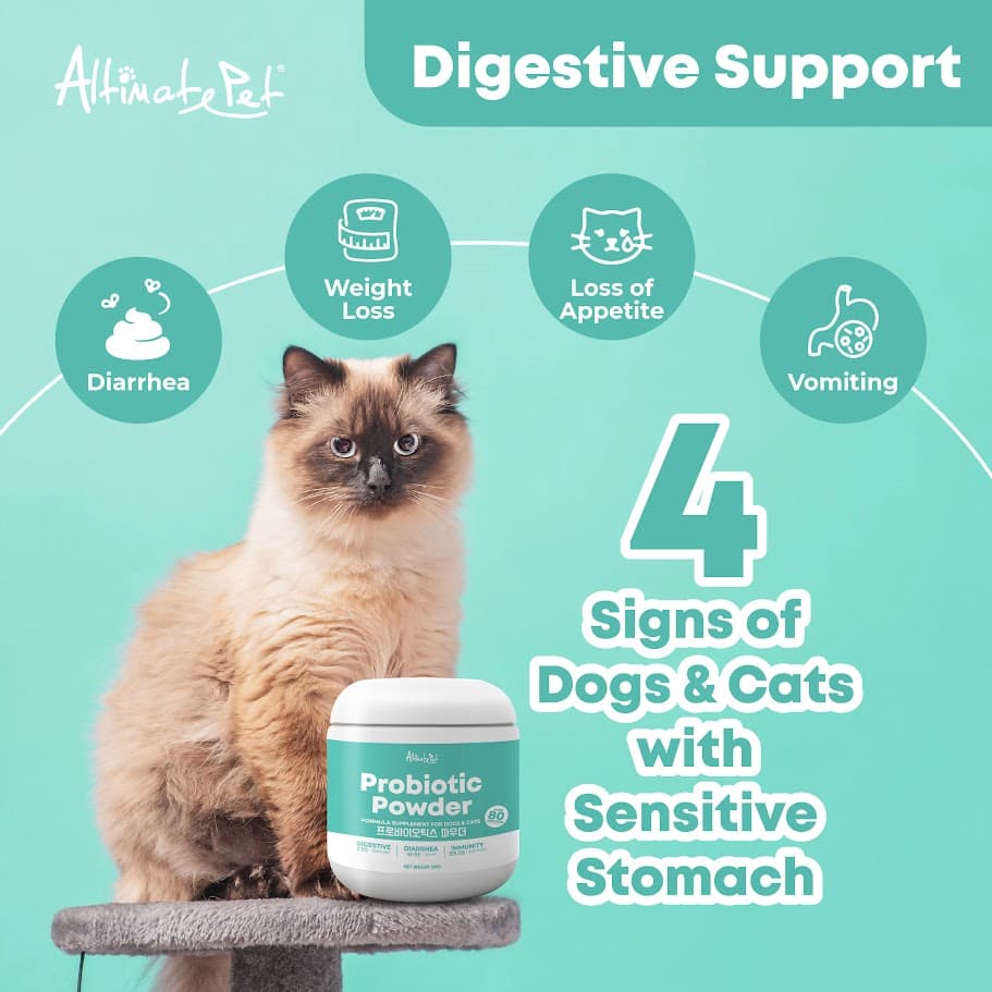 Altimate Pet Probiotic Powder Supplement For Cats Over 80 Servings (200g) image 2