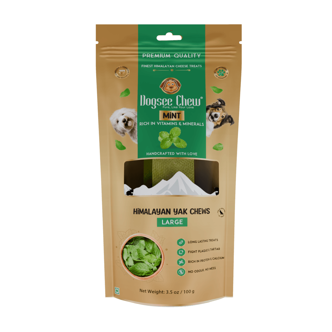 Dogsee Chew Dog 100g Mint Large Bars Dog Treat image 1