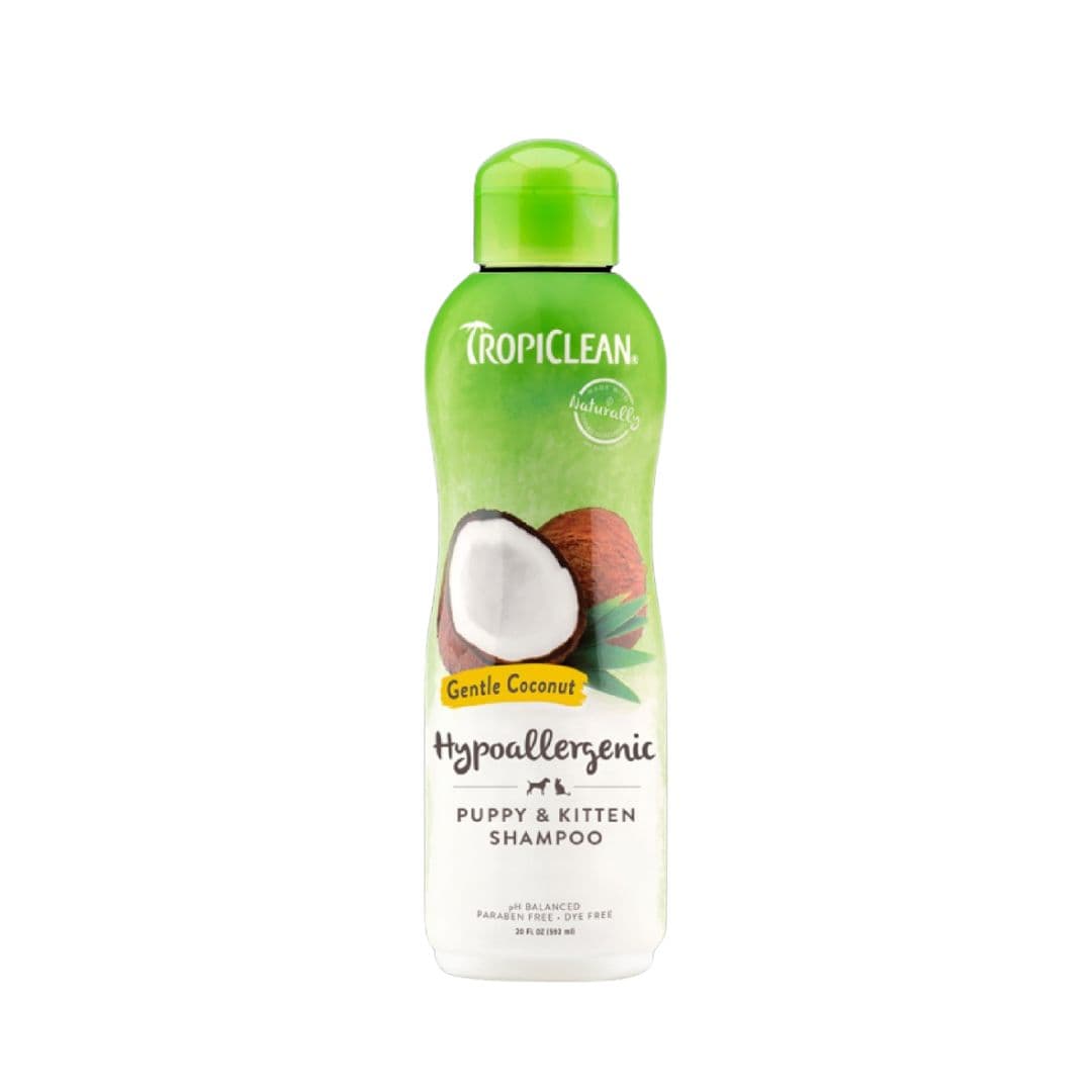 Tropiclean Hypoallergenic Puppy & Kitten Shampoo 355ml Gentle Coconut image 1