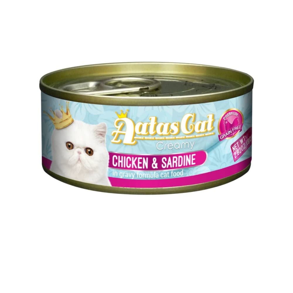 Aatas Cat 80g Creamy Chicken & Sardine In Gravy Cat Wet Canned Food image 1