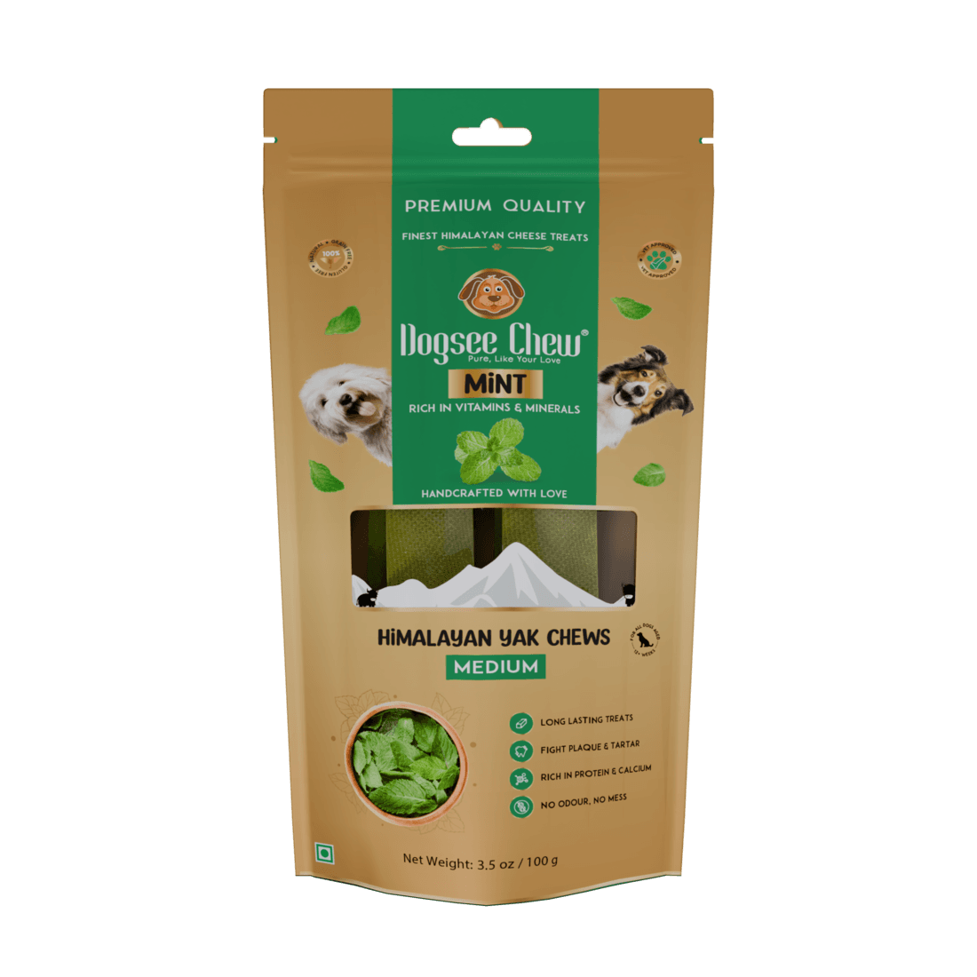 Dogsee Chew Dog 100g Mint Medium Bars Dog Treat image 1