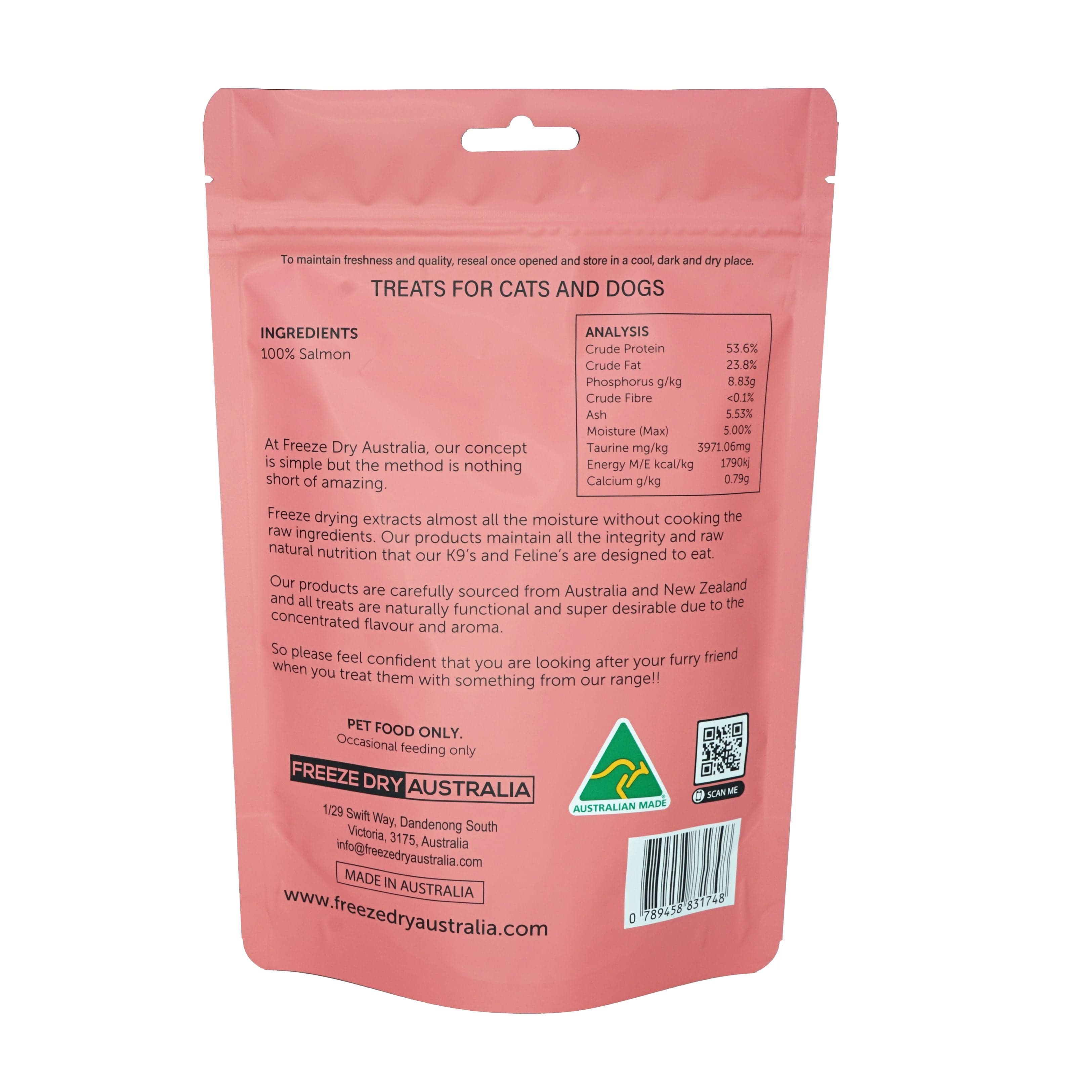 Freeze Dry Australia 100g Salmon Bellies Freeze Dried Dog & Cat Treats image 2
