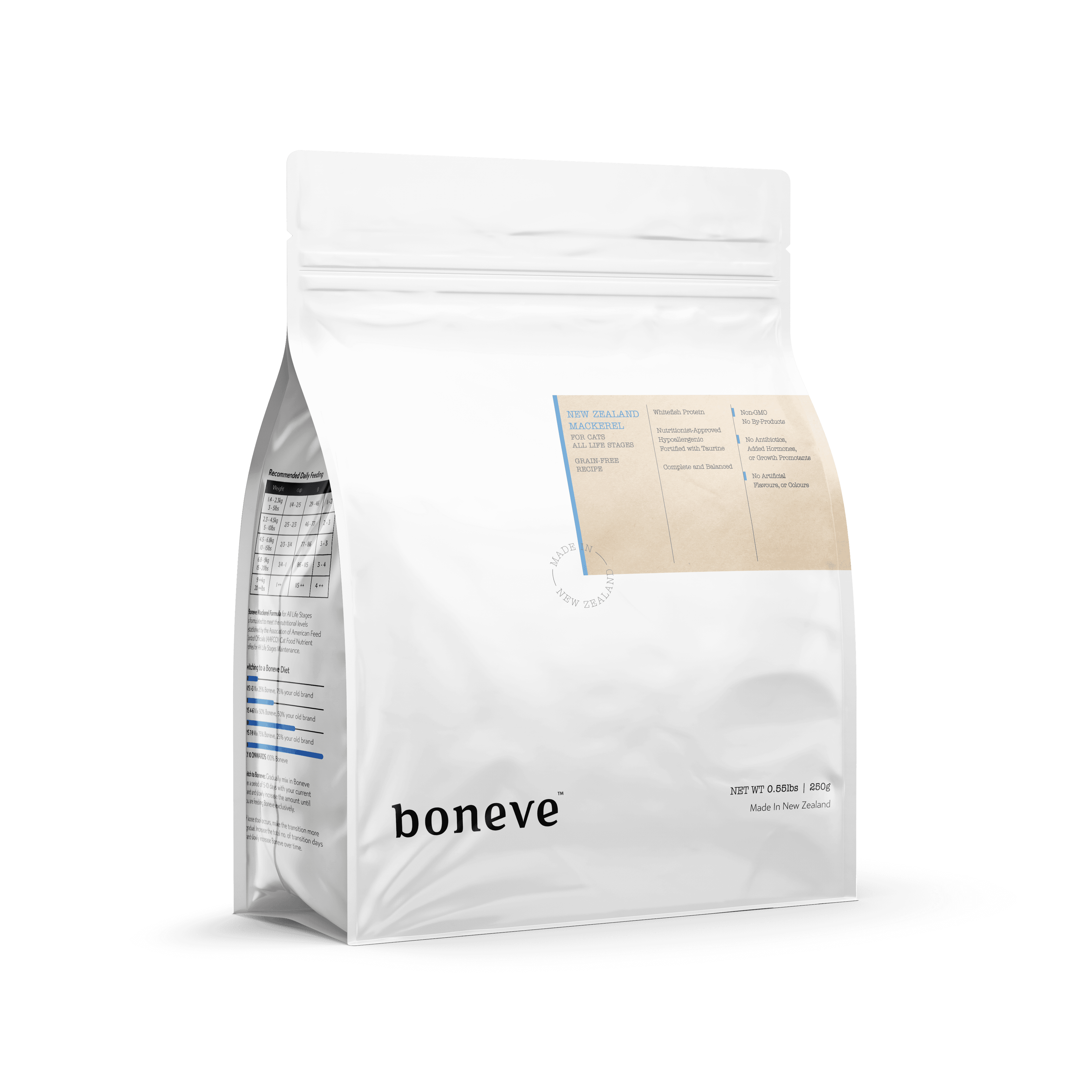 Boneve Earthmade Cat 0.55lbs (250g) New Zealand Mackerel Grain Free Dry Cat Food image 1