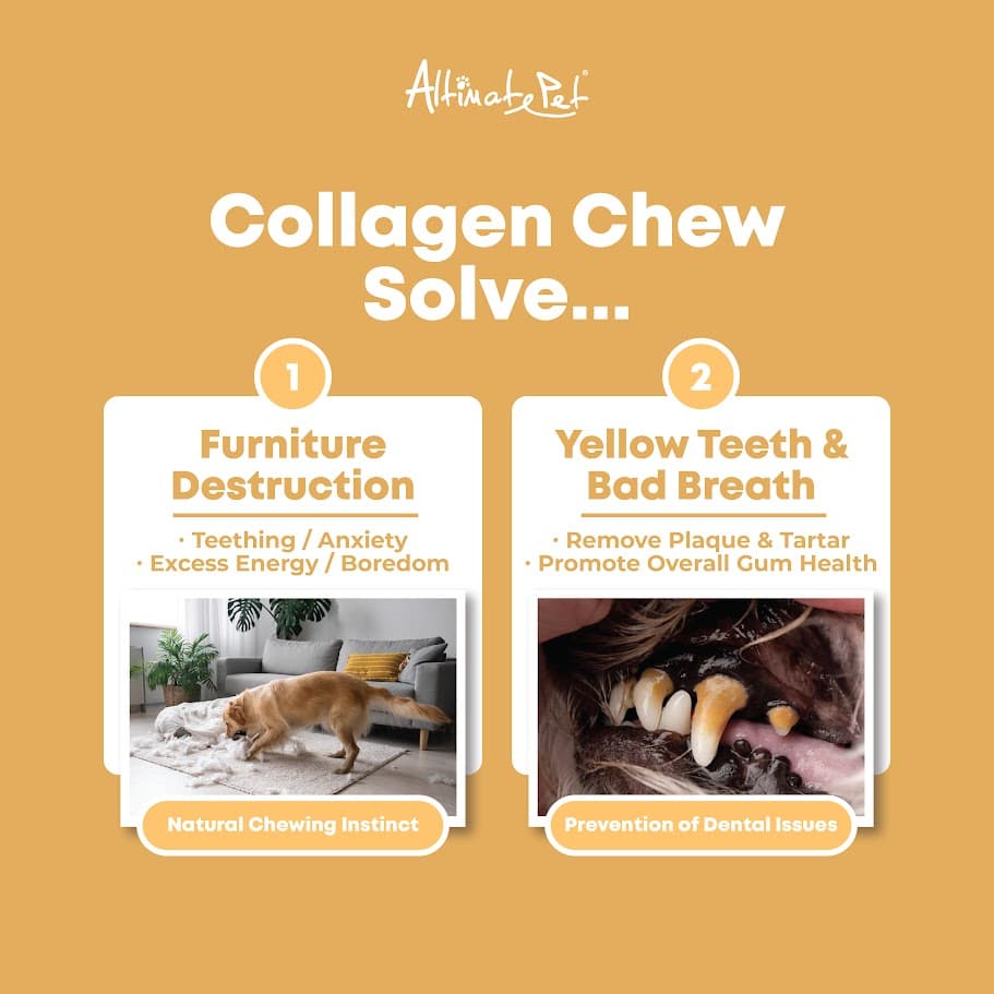 Altimate Pet Dog 7pcs (90g) Collagen Dog Chews Lamb Knotted Bone Dog Treats image 3