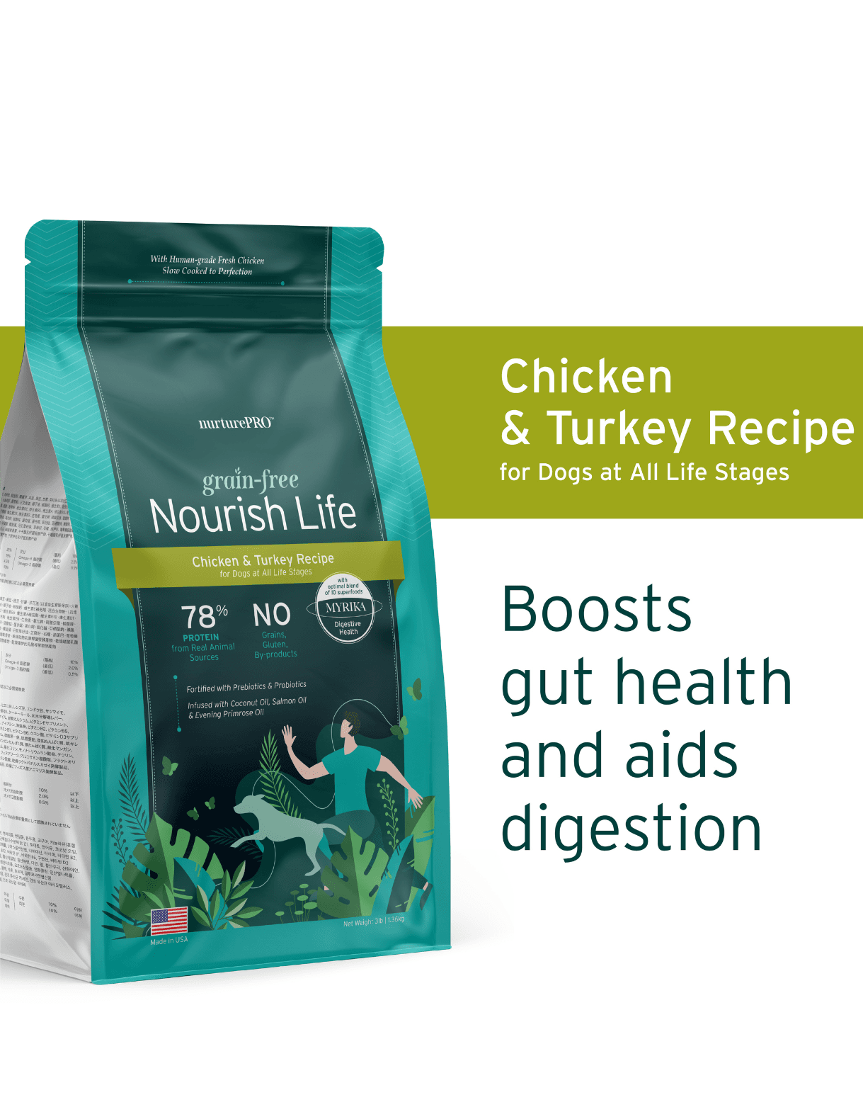Nurture Pro Dog Nourish Life Grain Free 272g Chicken & Turkey for All Life Stages Dry Dog Food image 4