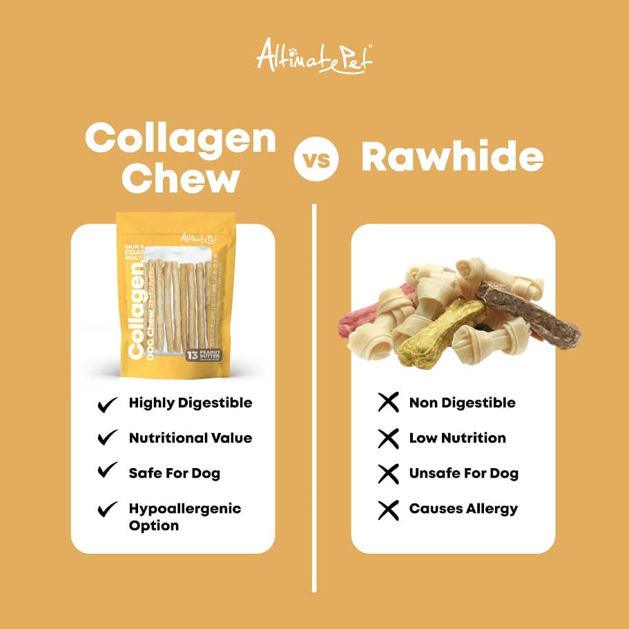 Altimate Pet Dog 7pcs (90g) Collagen Dog Chews Lamb Knotted Bone Dog Treats image 4
